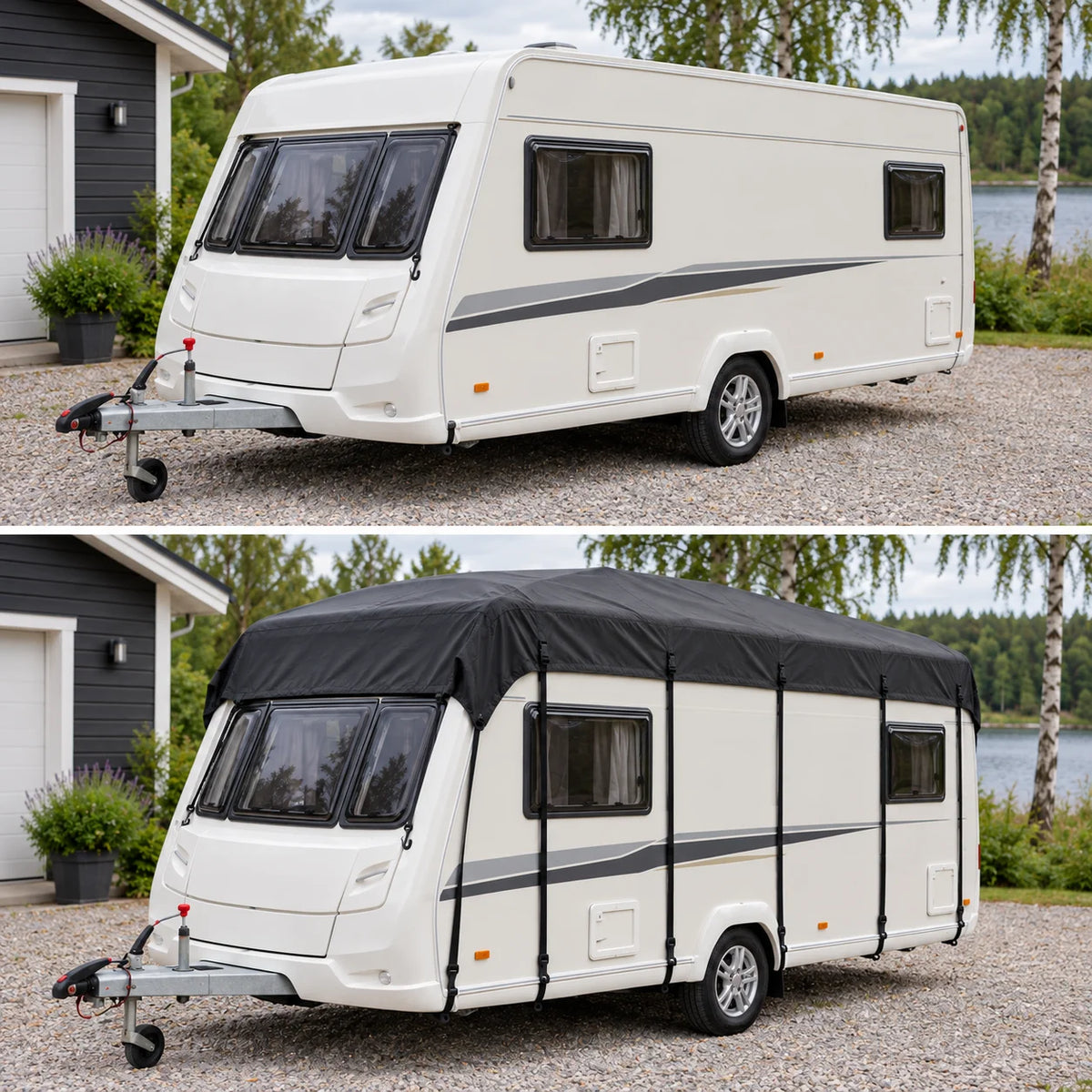 Roof cover for motorhomes and caravans – 3 m wide