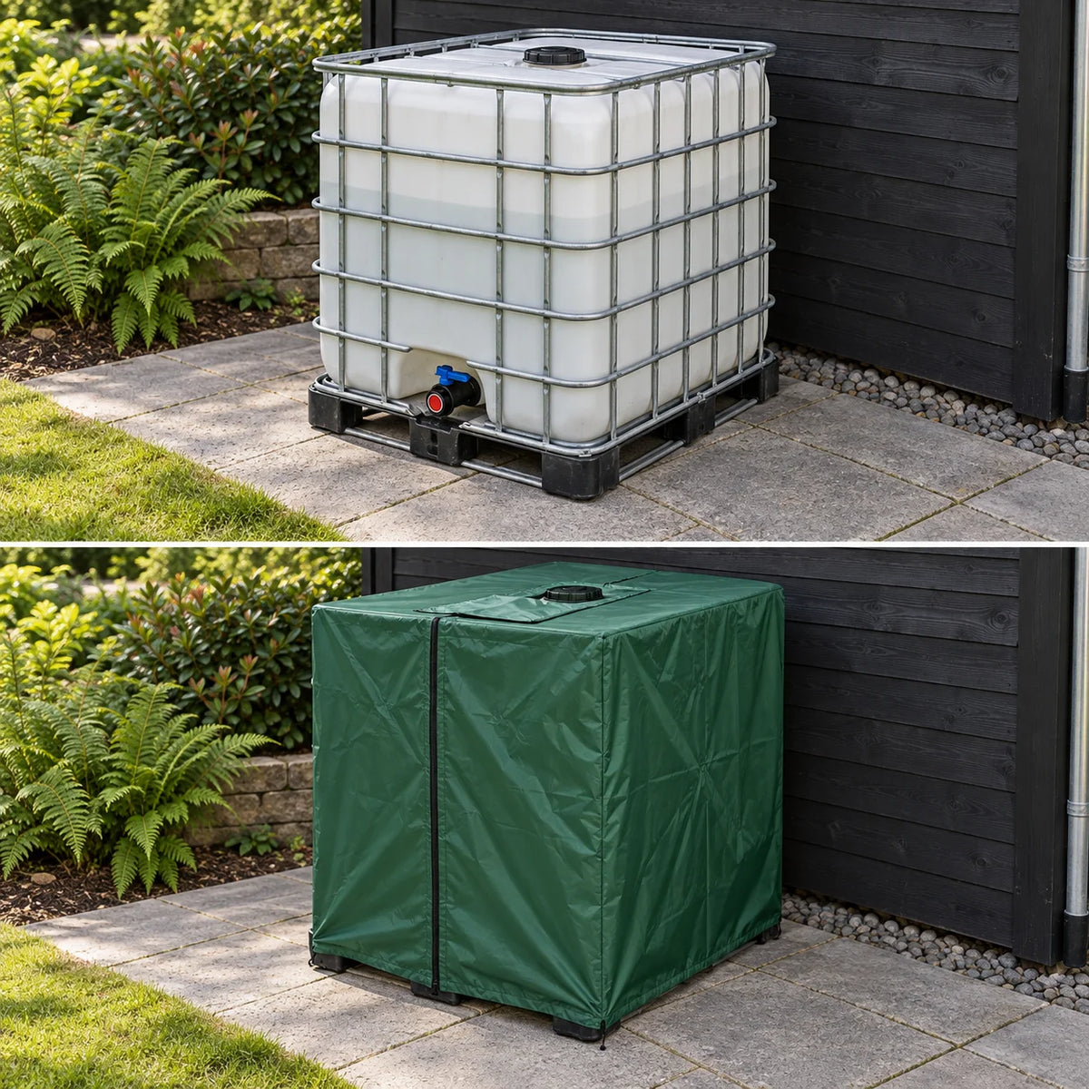 IBC tank cover for 1000-litre tanks – algae and UV protection