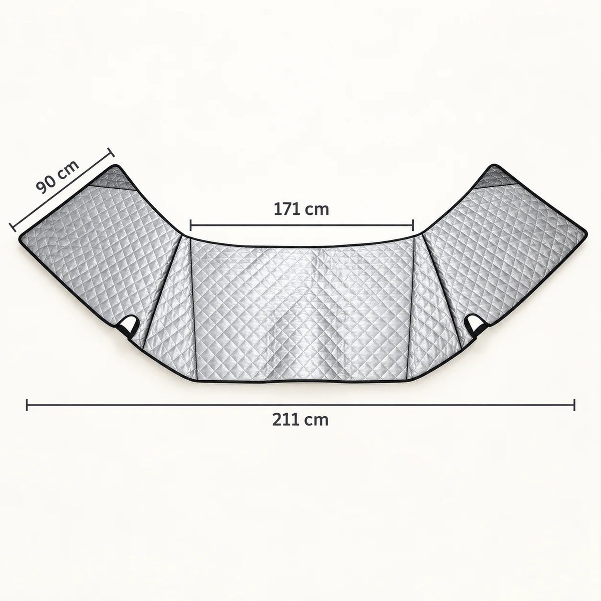 Motorhome thermal screen cover – external and blackout, 211 × 171 cm