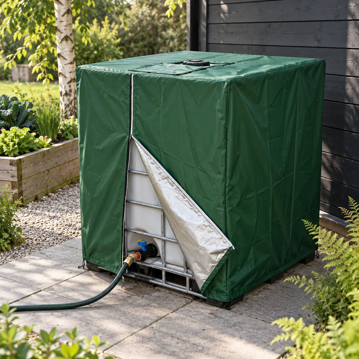 IBC tank cover for 1000-litre tanks – algae and UV protection