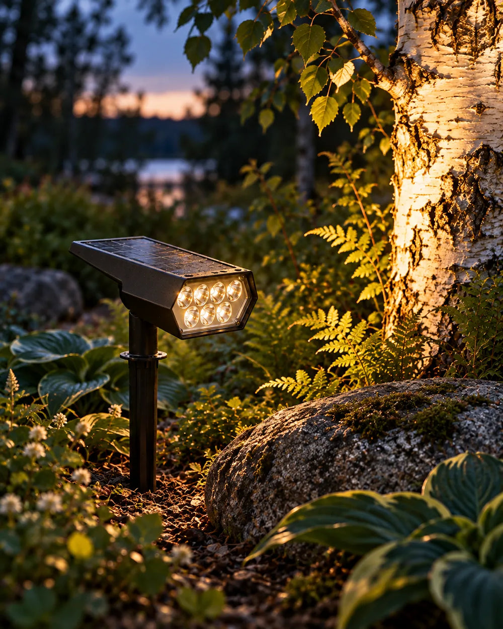 By the birch in the evening