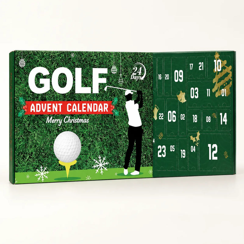 A golfer on the front, the doors on the inside