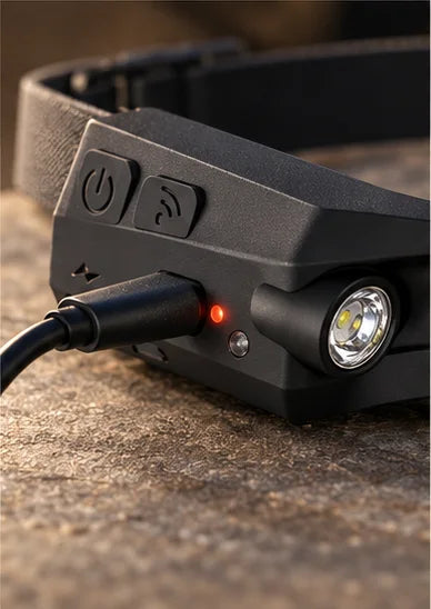 Charges via USB-C – a red light shows it's charging